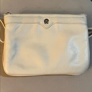 Vintage 70s 80s Etienne Aigner Elegant Ivory White Crossbody Bag Purse Timeless